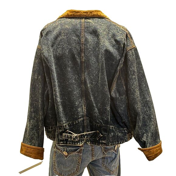 LEVIS Vintage 80s Mens Made In USA Denim Corduroy Trucker Jacket XL EUC - Picture 2 of 11